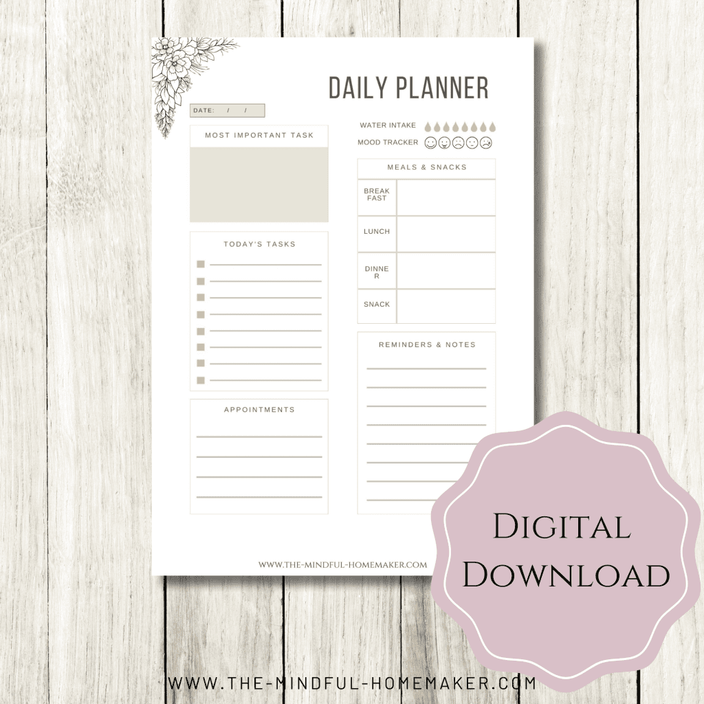 Daily planner printable