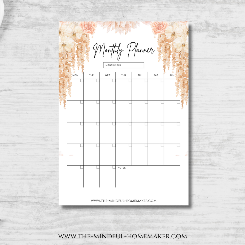 Google Sheets monthly planner
