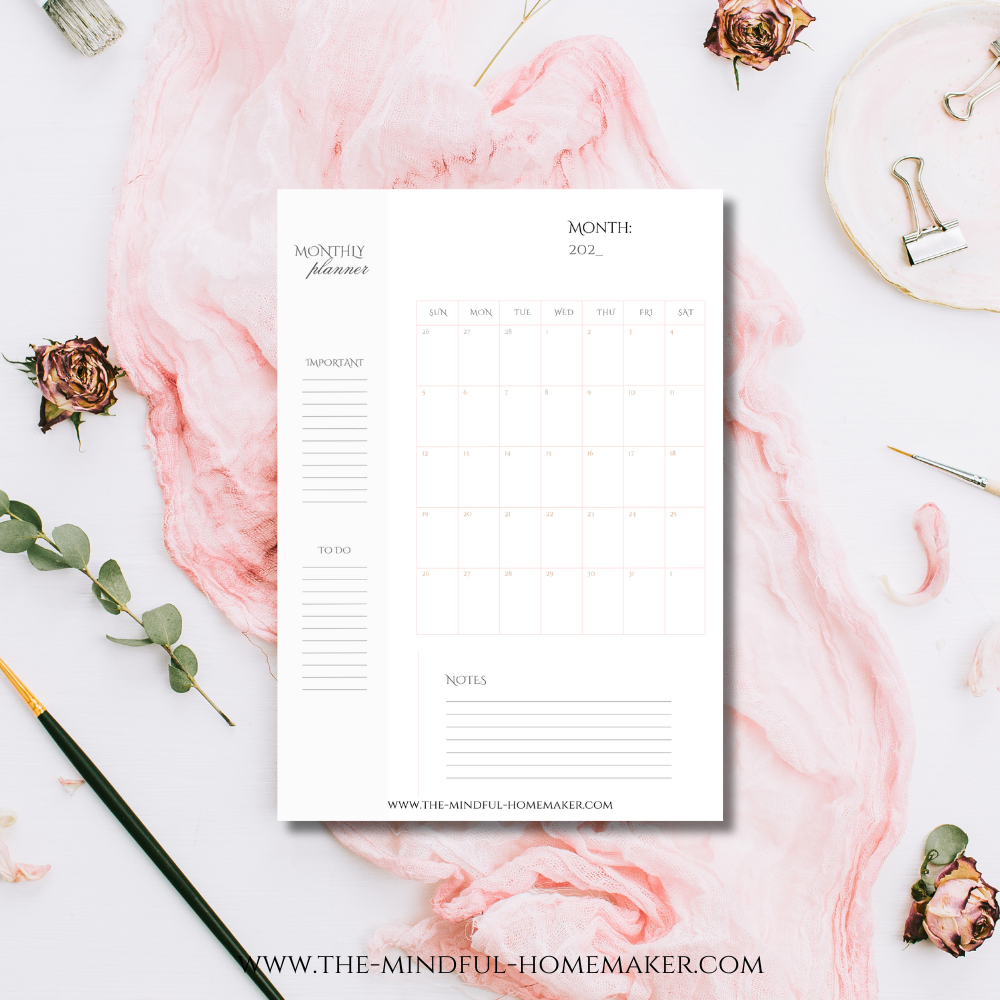 Monthly planner