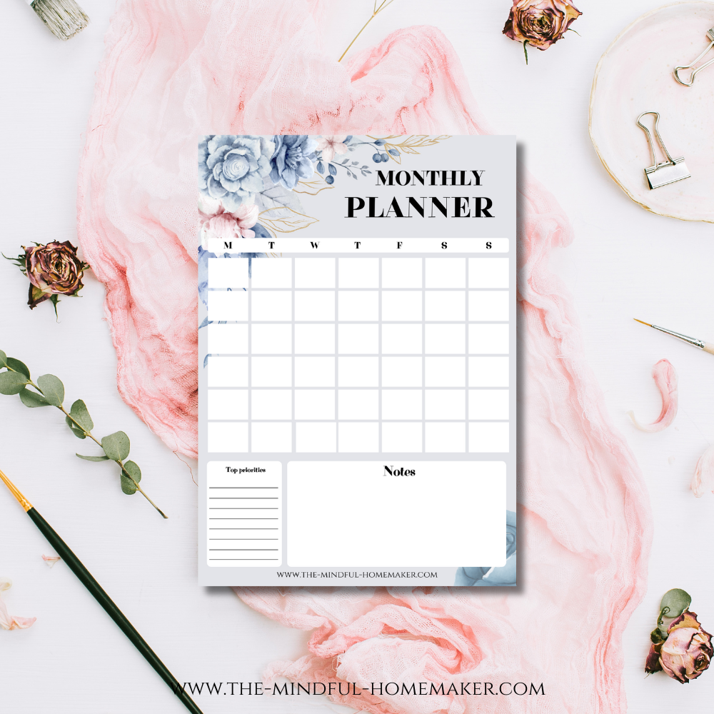 Monthly planner free