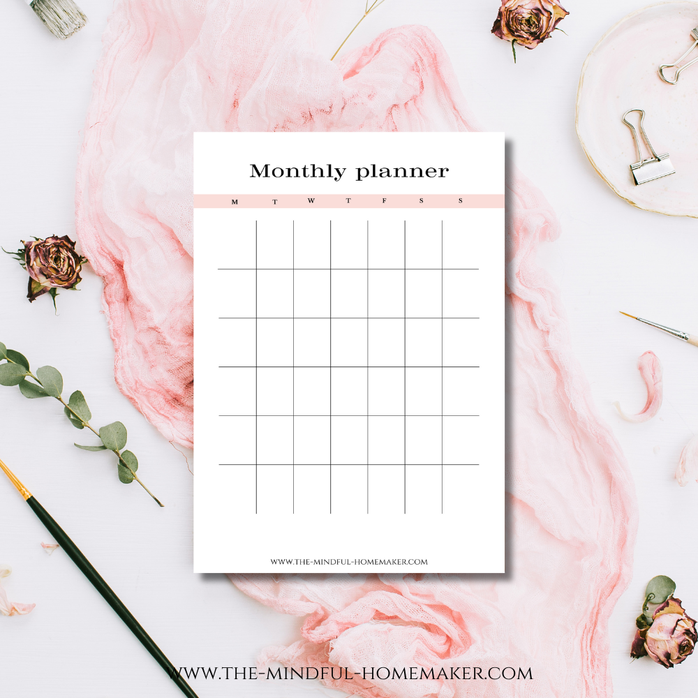 Monthly planner