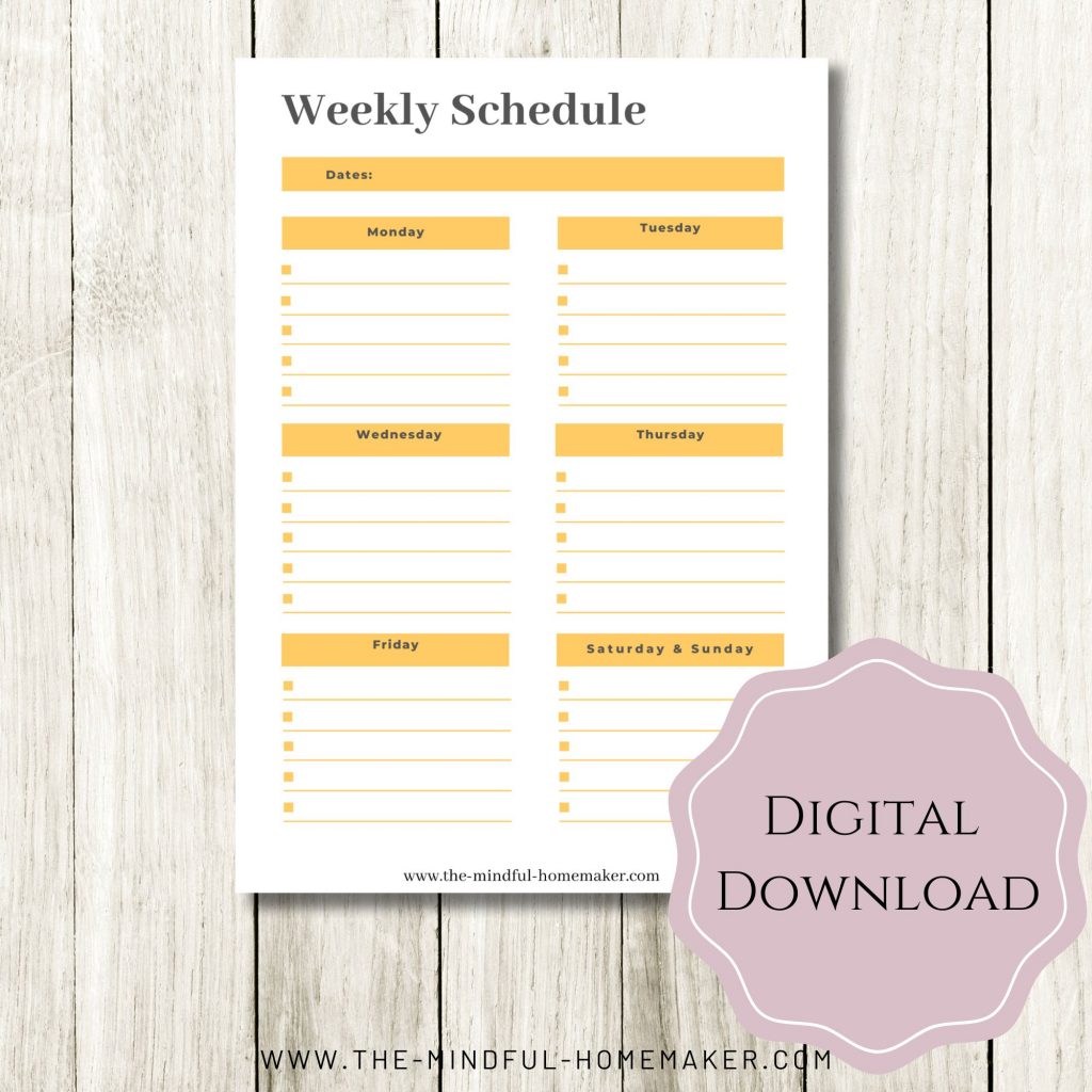 back-to-school weekly planner sheet