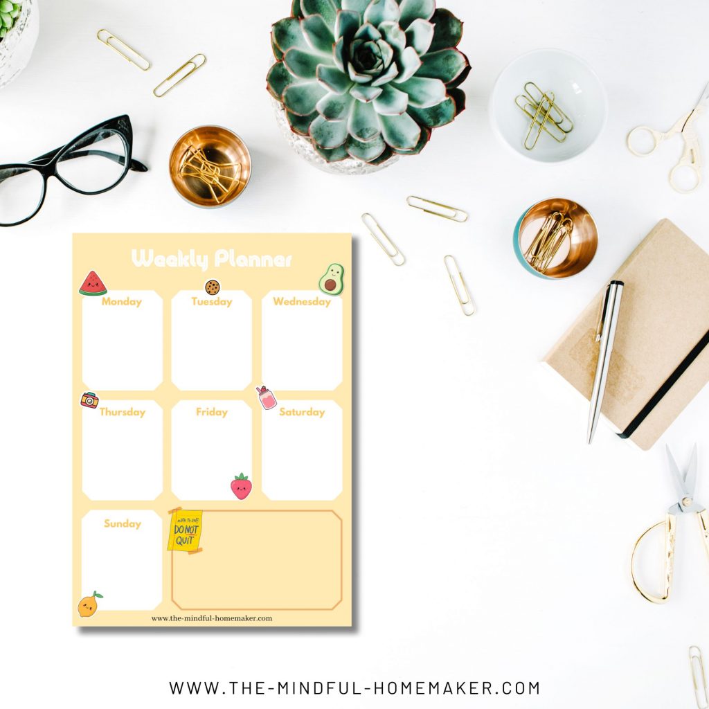 daily sections weekly planner free