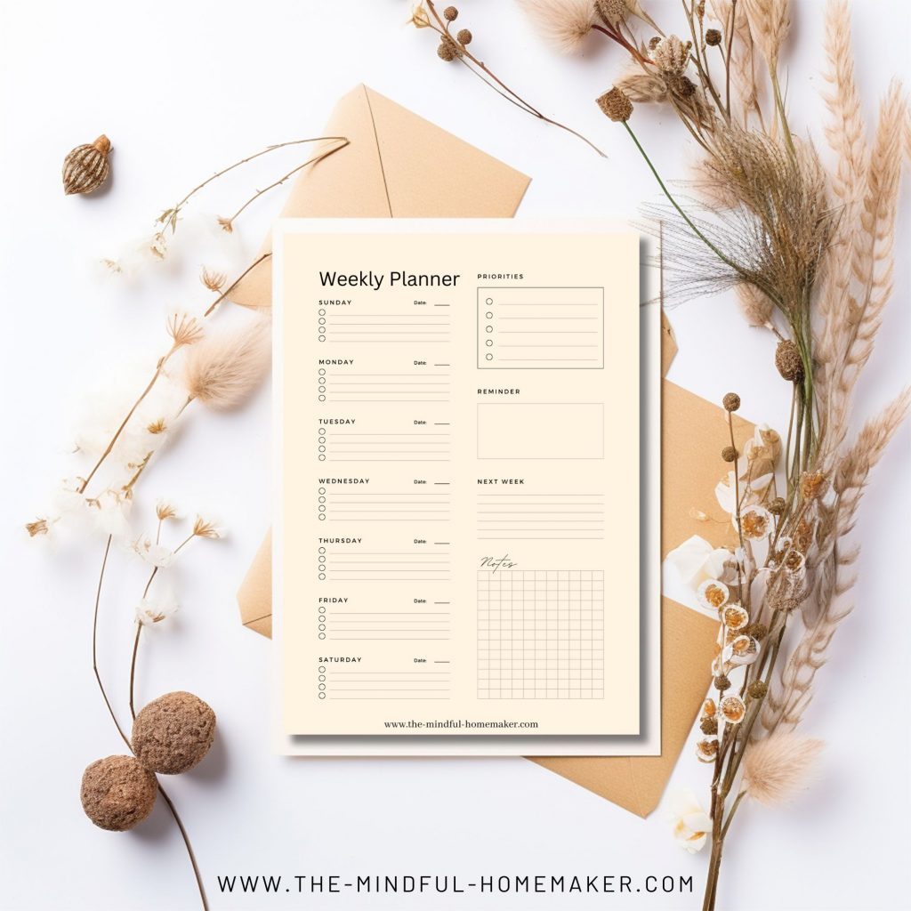 free A5 vertical layout planner