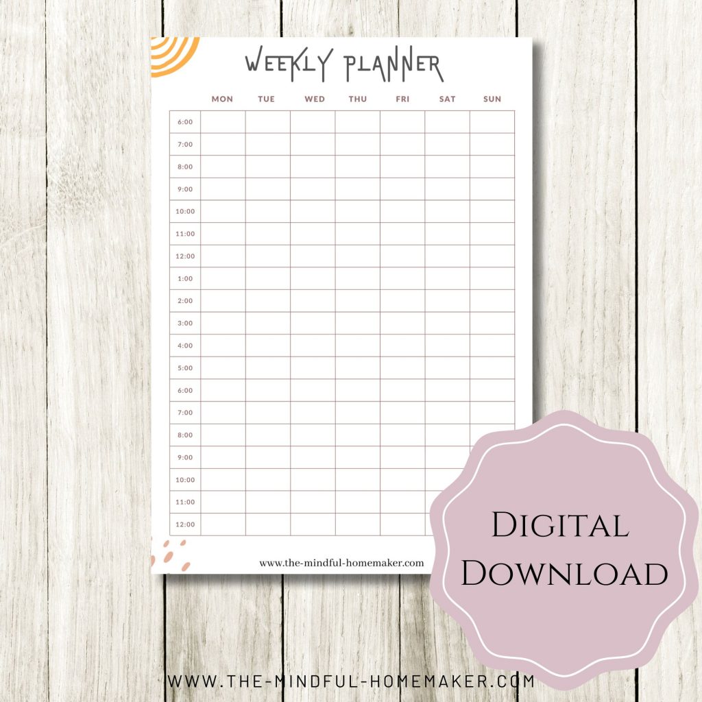 free printable weekly goal setting page