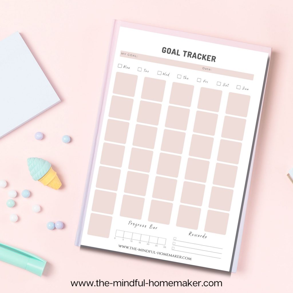 Productive Goal Tracker free weekly planner with family goals