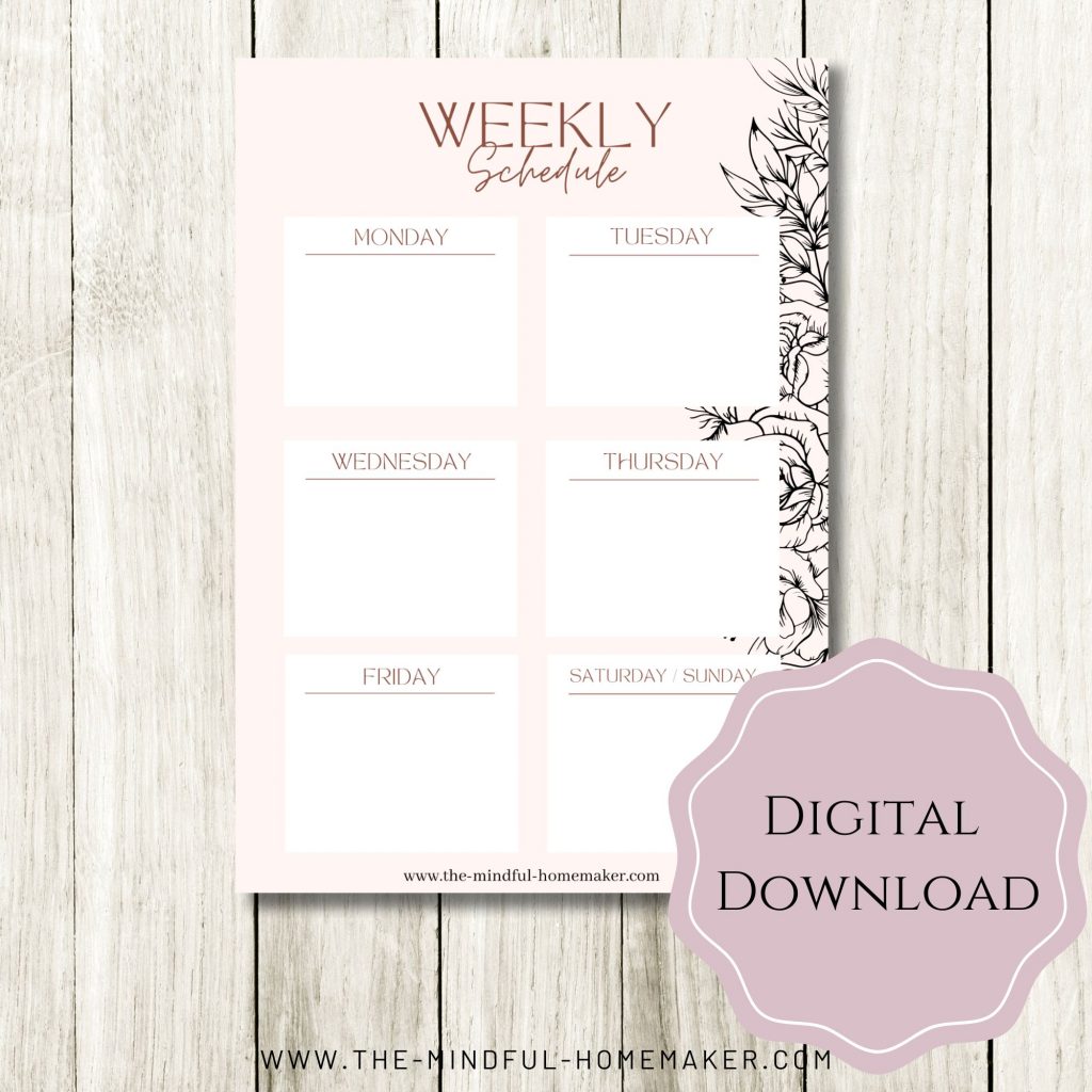 gym schedule planner weekly printable
