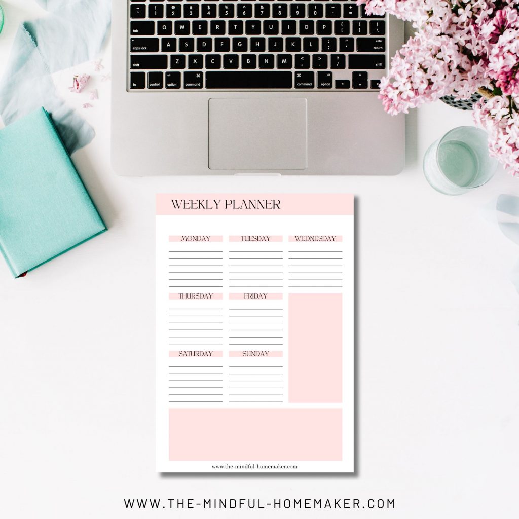 half-sheet weekly printable free