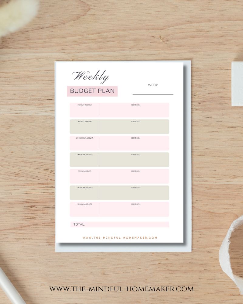 Budget Tracker minimalist monthly budget planner pdf