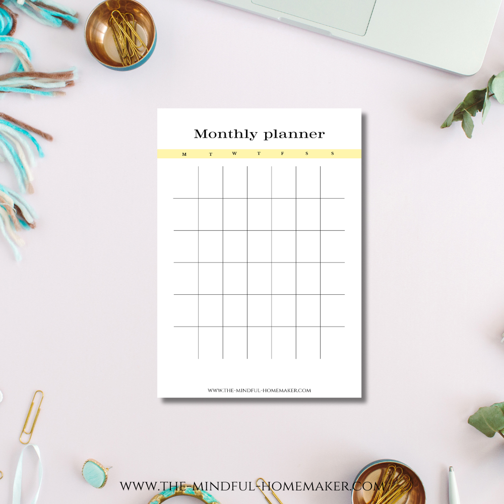 monthly schedule planner printable