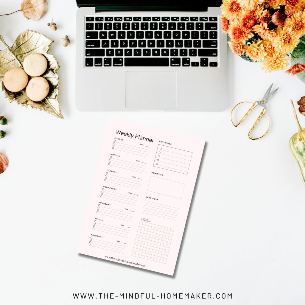 planner page with hourly blocks