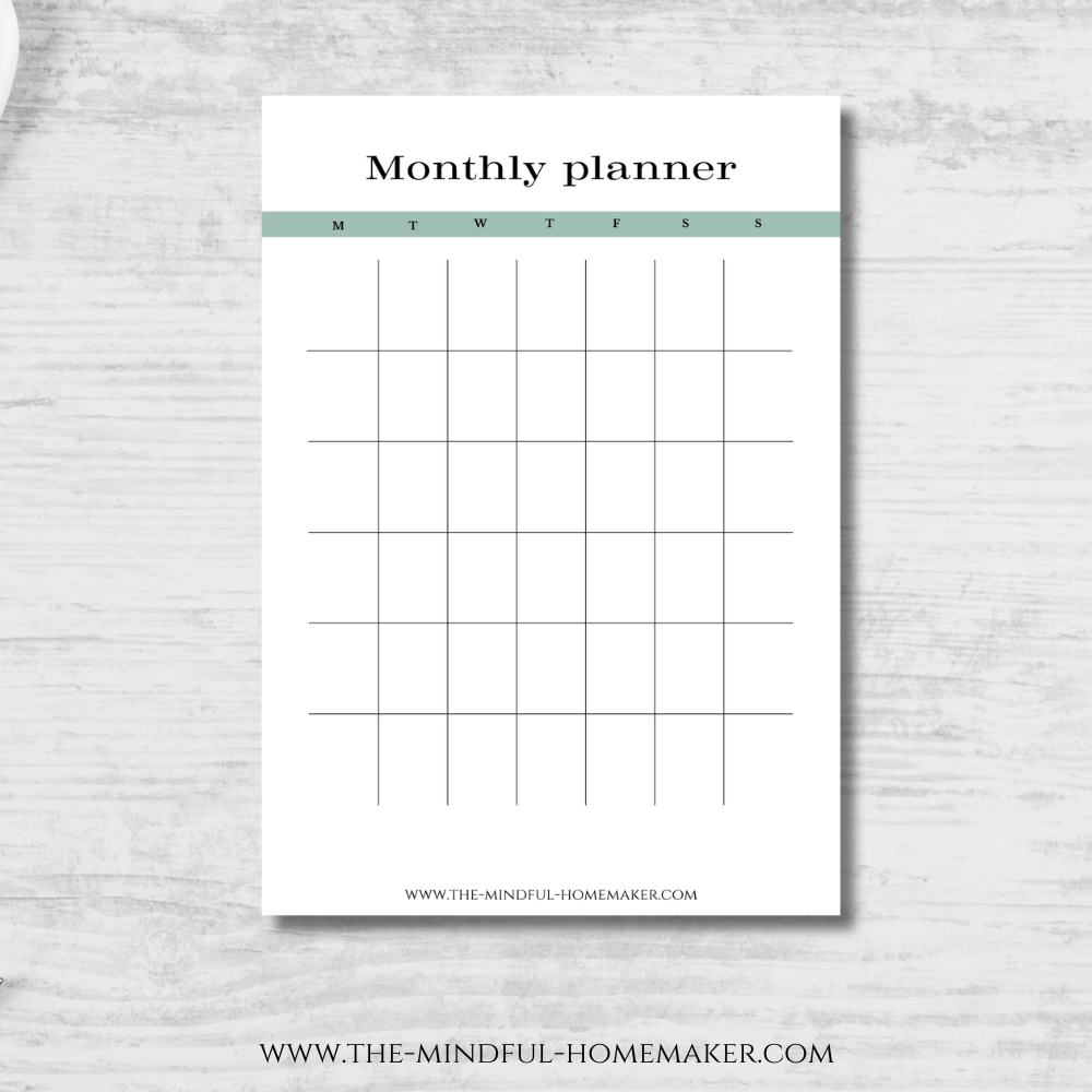 printable monthly calendar with notes