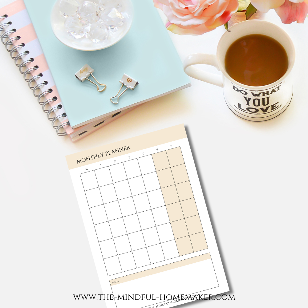 printable monthly planner with checklist