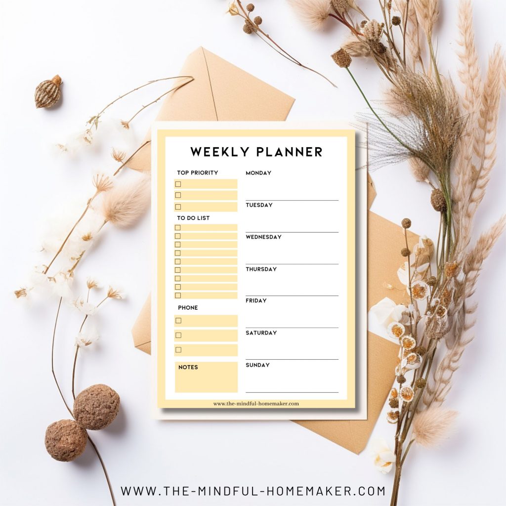 professional layout printable planner