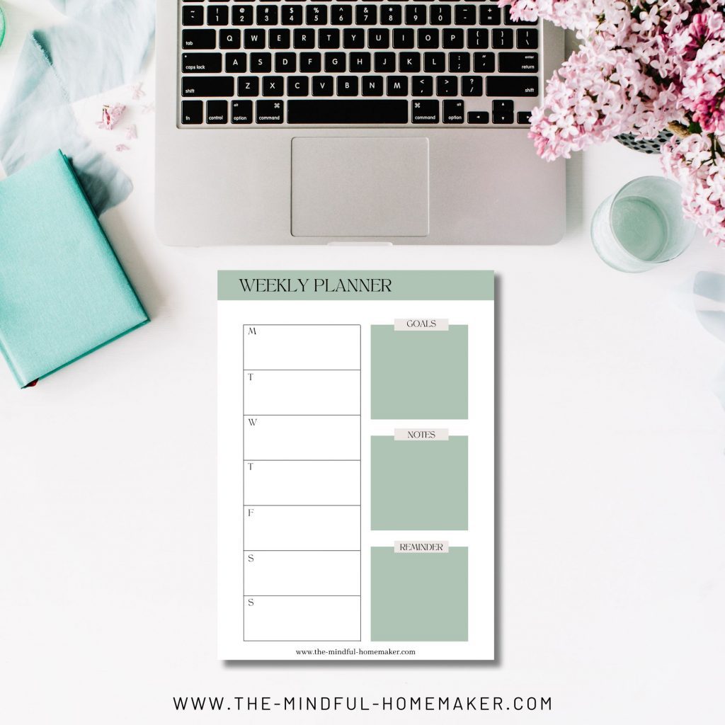 simple marginless weekly planner free