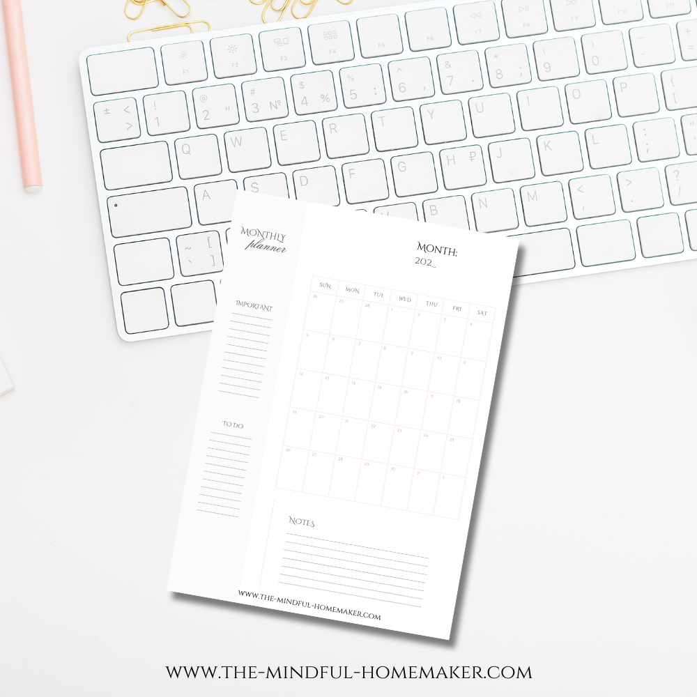 soft pastel monthly calendar printable