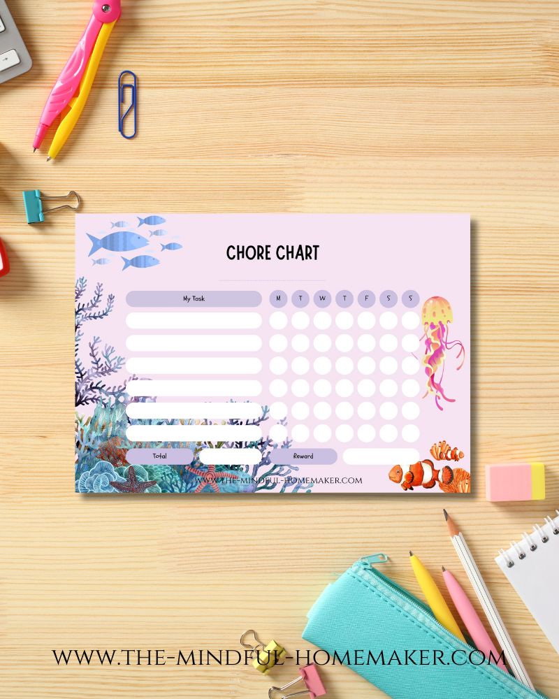Chore Charts summer chore chart for kids