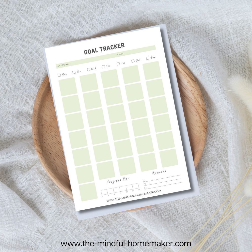 Productive Goal Tracker test preparation goal tracker page