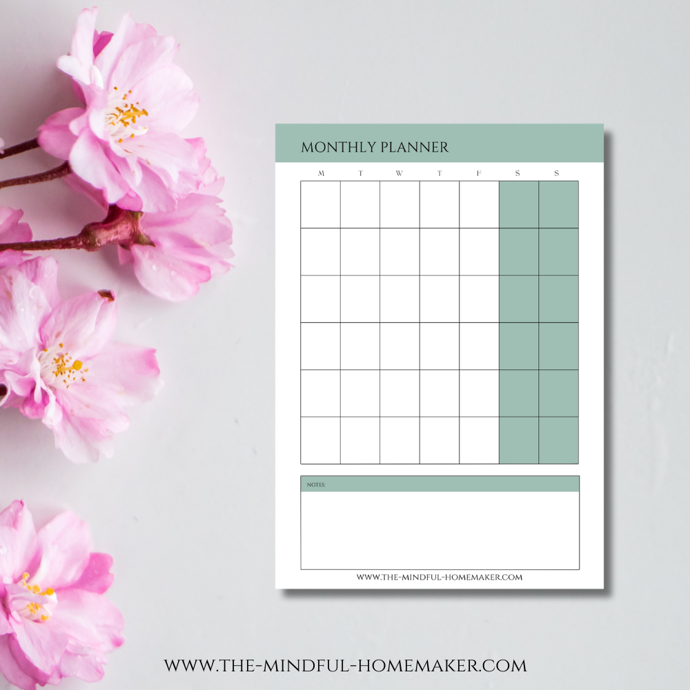 time-blocking monthly template