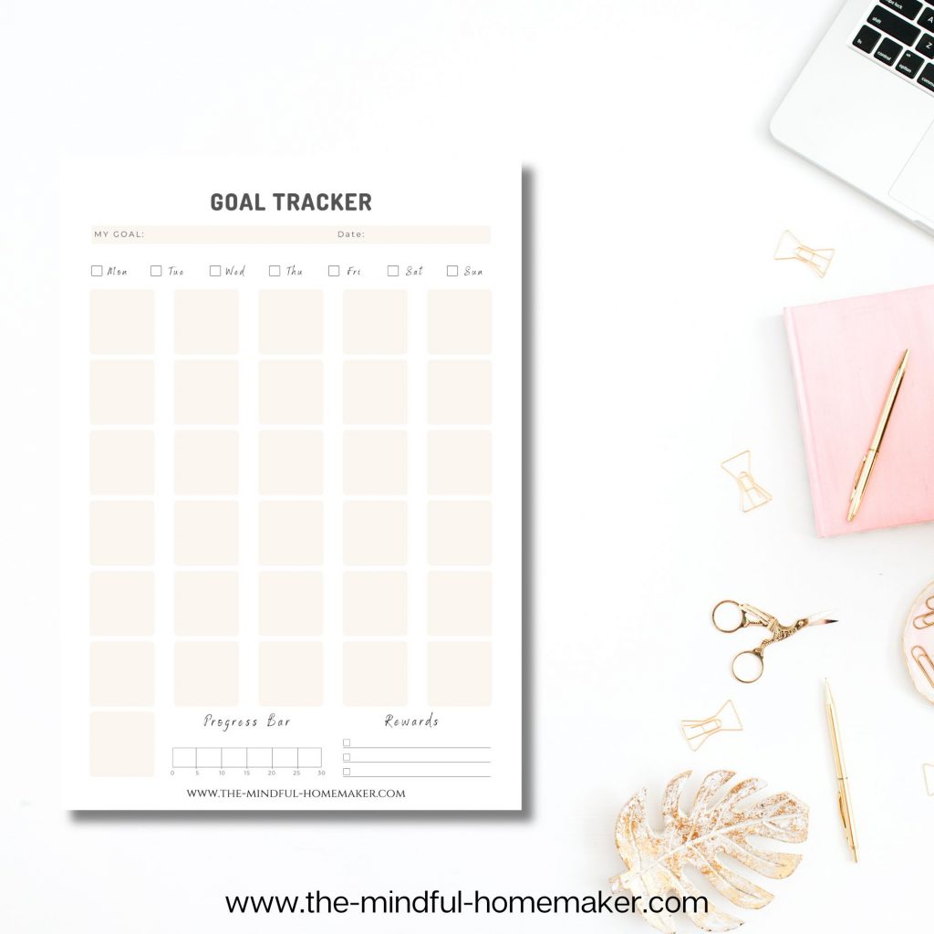 Productive Goal Tracker vertical format goal planner free