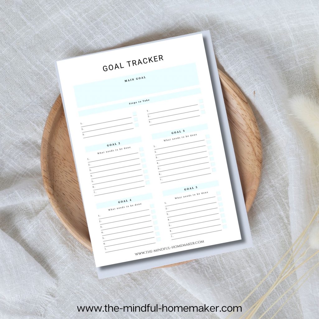 Goal Trackers vertical goal tracker printable
