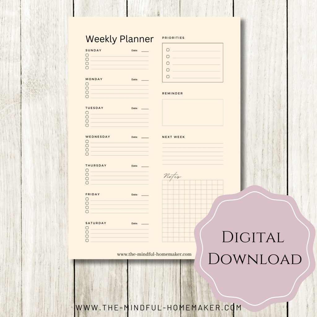 weekend split planner layout
