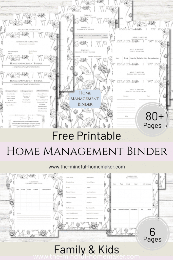 Digital Home Management Binder