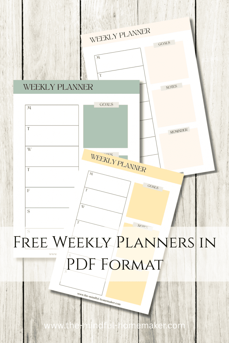 Free Weekly Planners