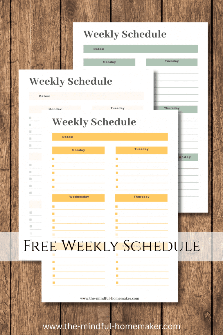 Free Weekly Schedule