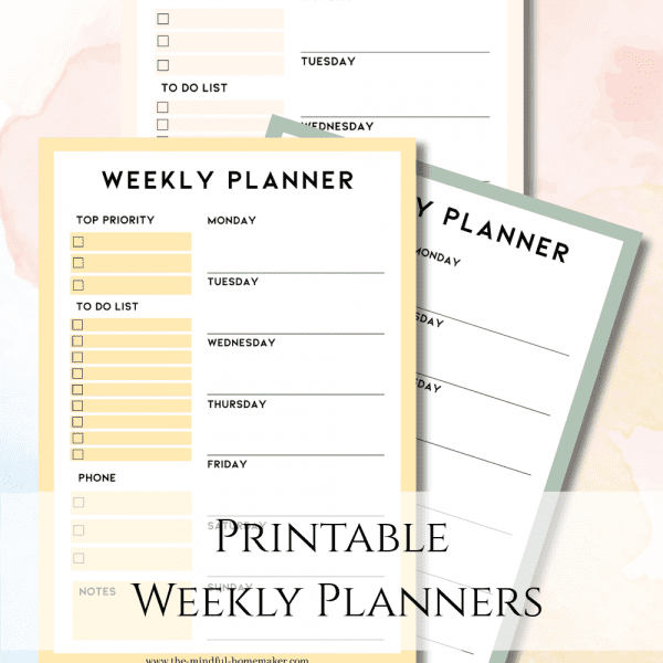Printable Weekly Planners