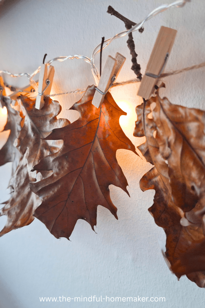 easy-to-make Autumn leaf garland how to make a leaf garland