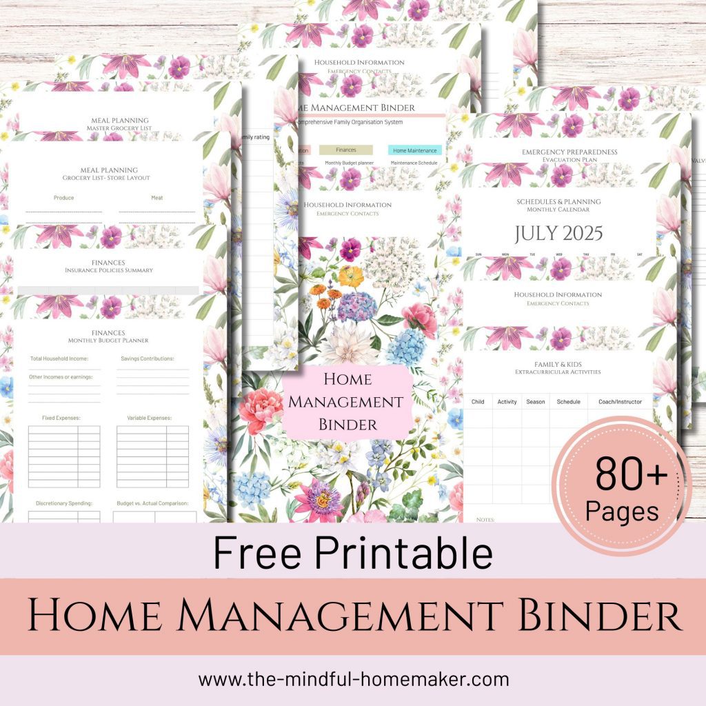 life binder printables free pdf