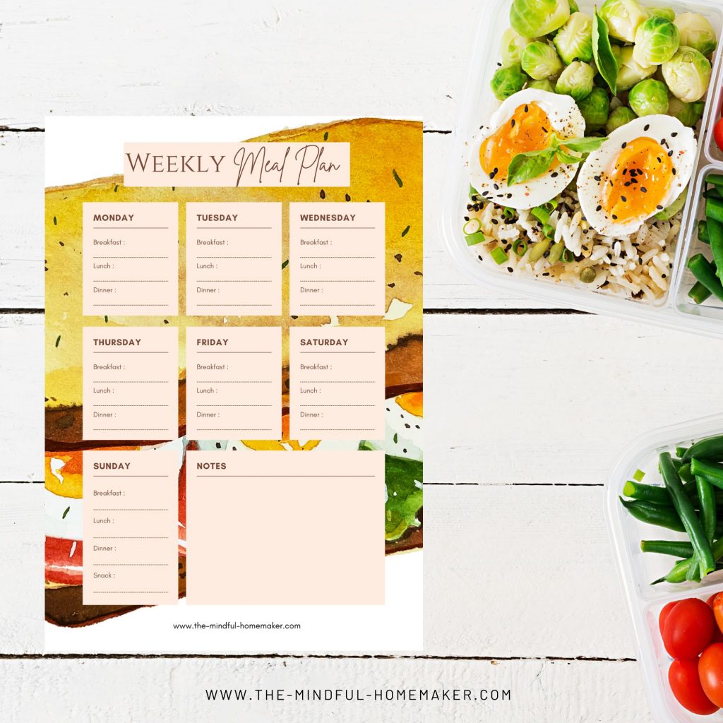 Meal Planners meal planning for the week
