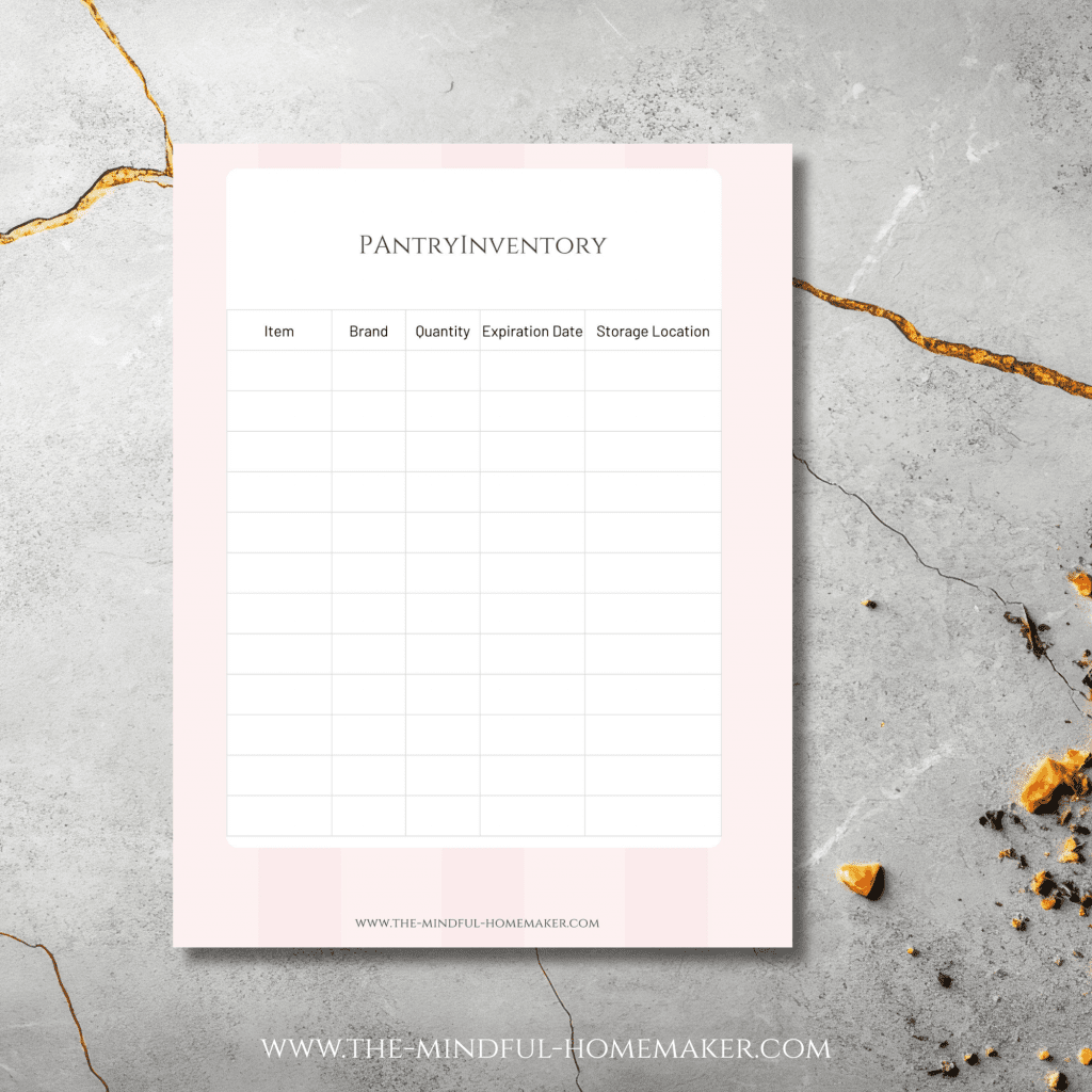 indian pantry inventory