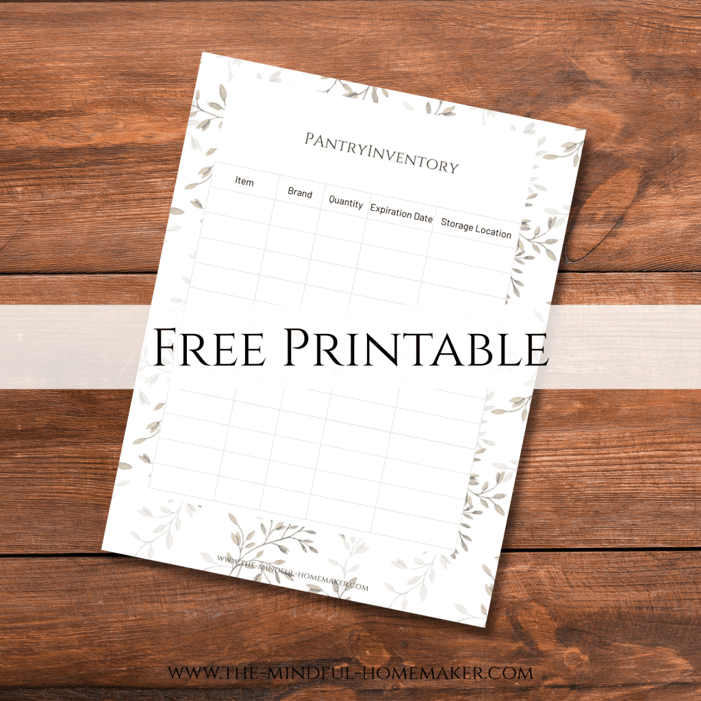 pantry organization categories