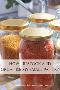small pantry organization