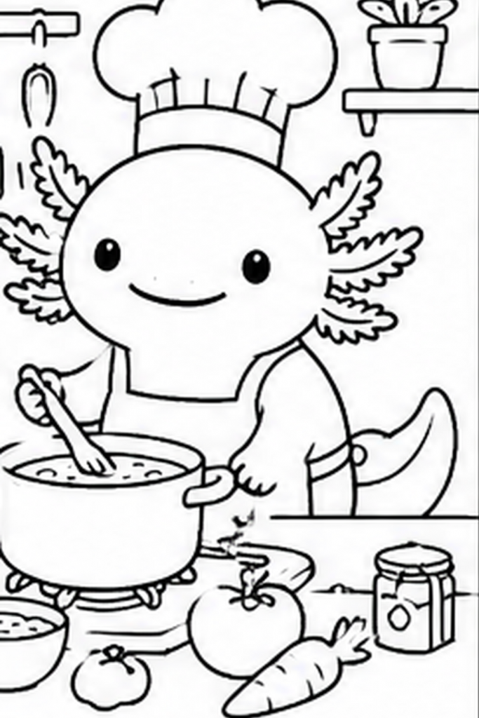Axolotl cute pages