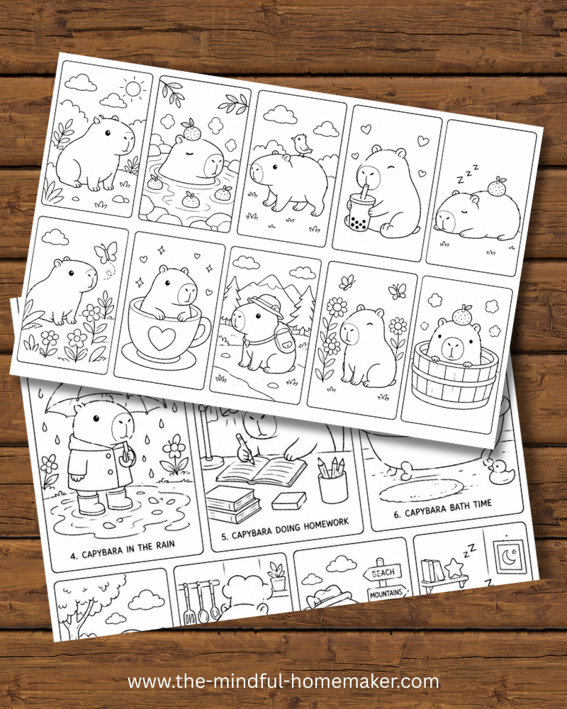 Colouring pages for kids Capybara colouring pages