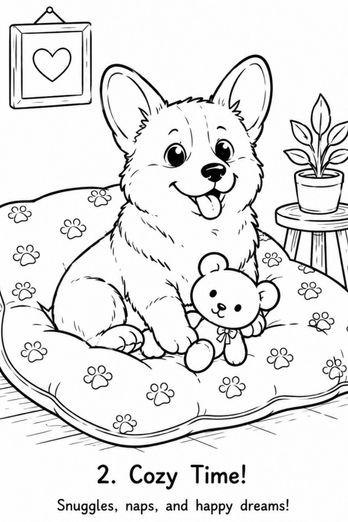 Corgi colouring pages Corgi colouring book