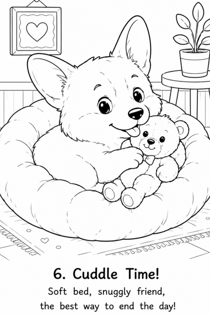 Corgi colouring pages Corgi colouring page (2)