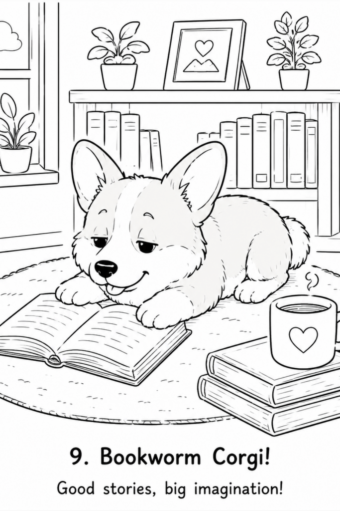 Corgi colouring pages Corgi colouring pages