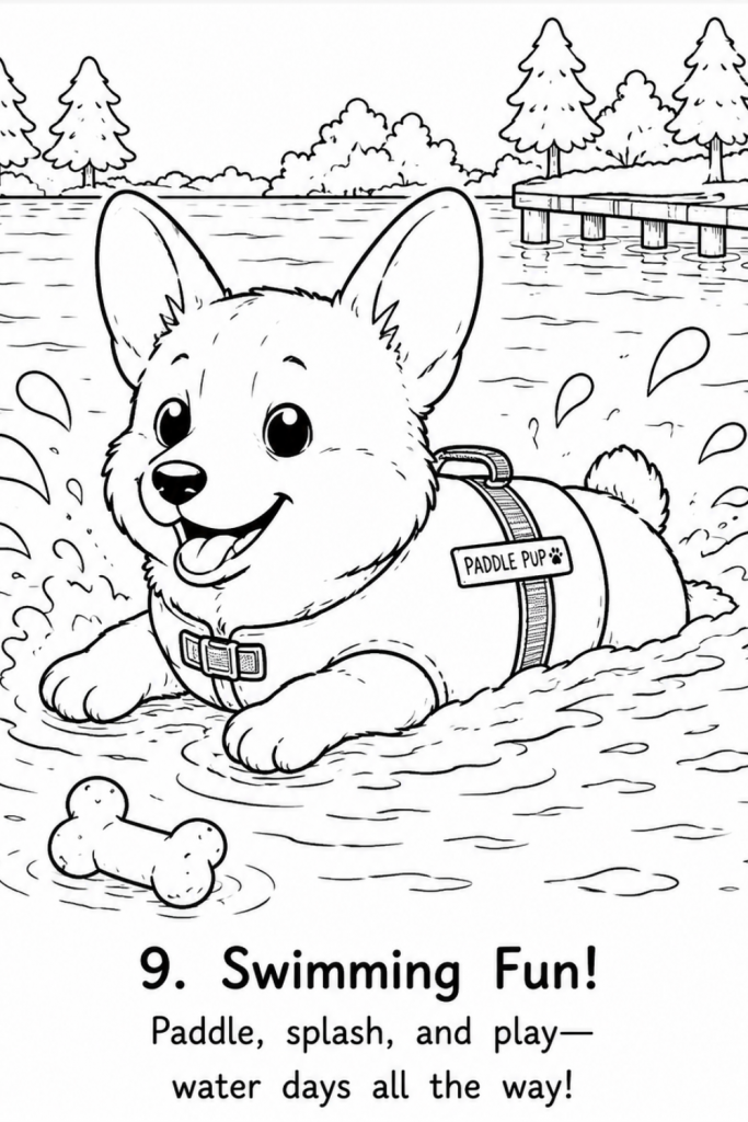 Corgi colouring pages Corgi colouring pages in