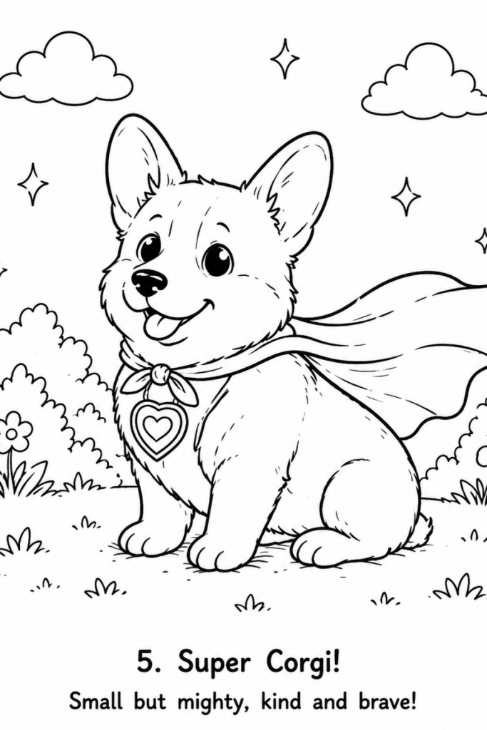 Corgi colouring pages Corgi colouring picture