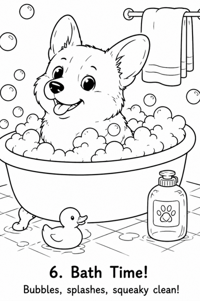 Corgi colouring pages Corgi colouring sheet (2)