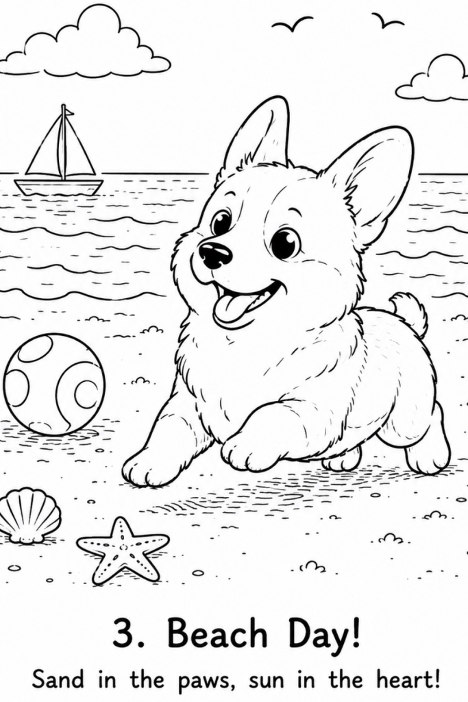Corgi colouring pages Corgi colouring sheet