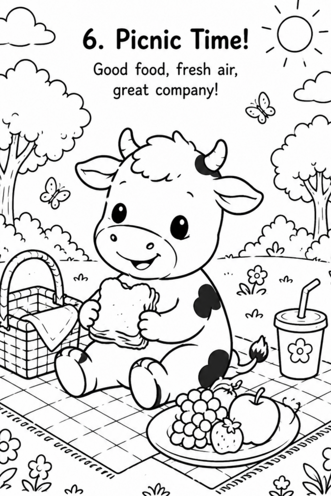 Cow colouring book