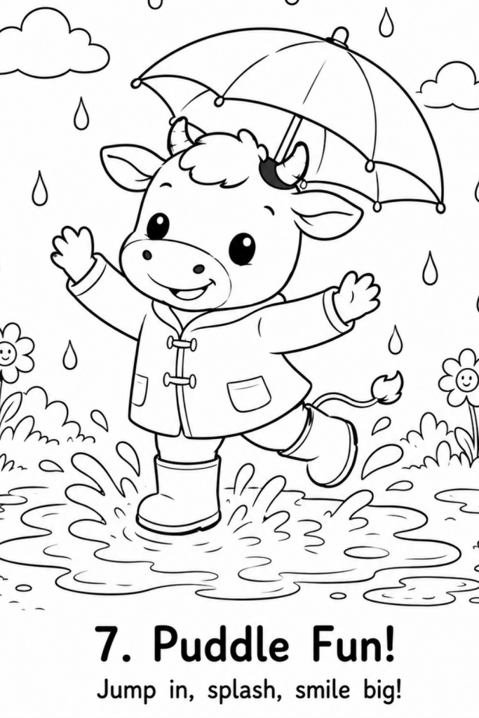 Cow colouring image