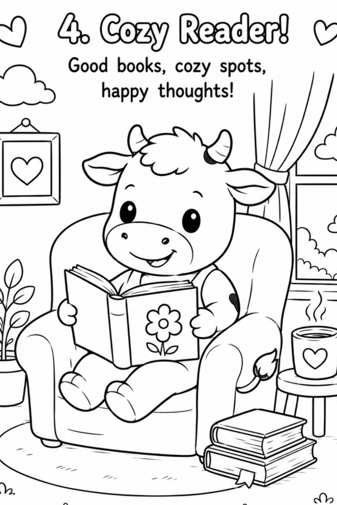 Cow colouring page (2)