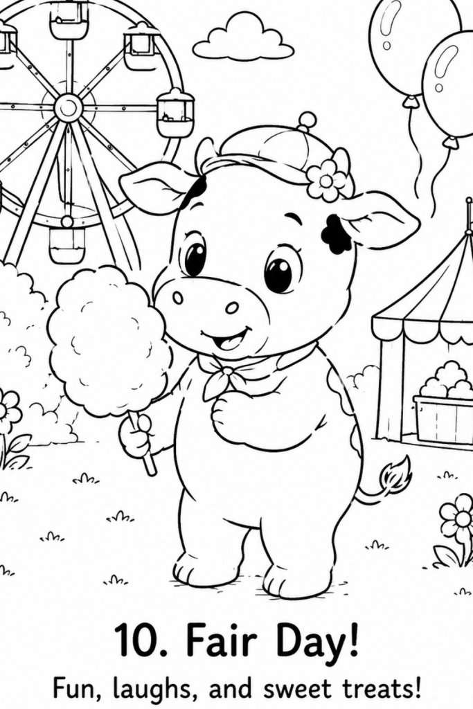 Cow colouring pages