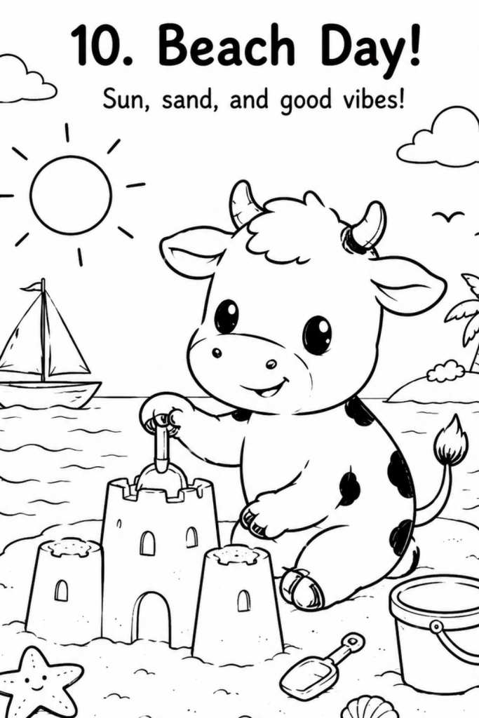 Cow colouring pictures